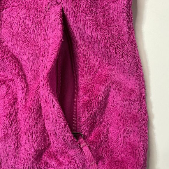 The North Face Fleece Full Zip Jacket Pink Fuchsia Pockets Girls Large 14/16 - Picture 5 of 11